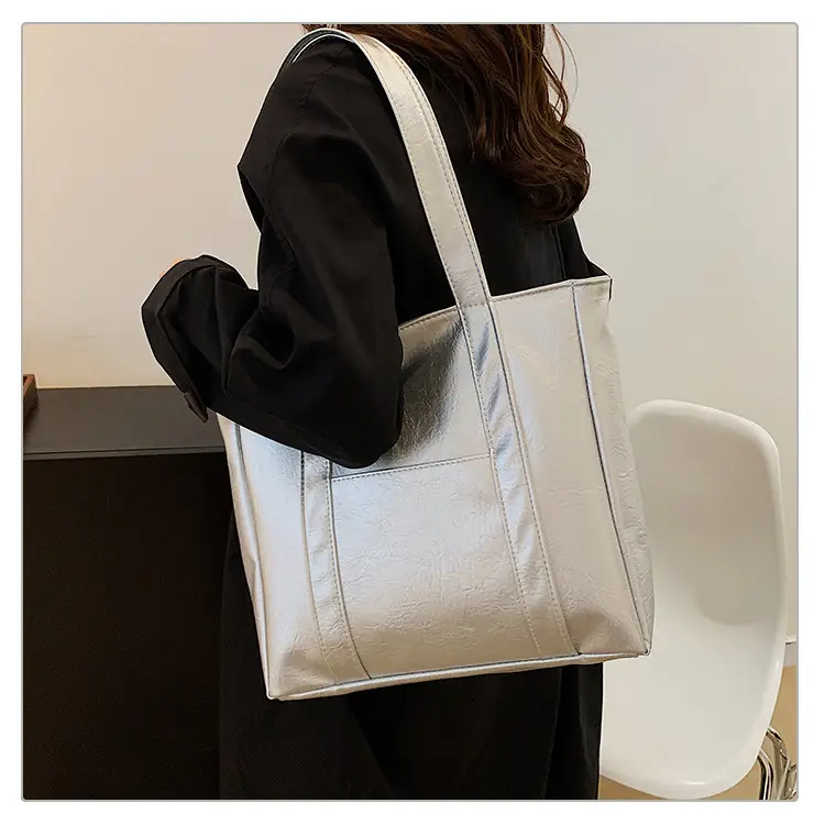 Korean Style Brown Leather Shoulder Bag Large Capacity — feature 23