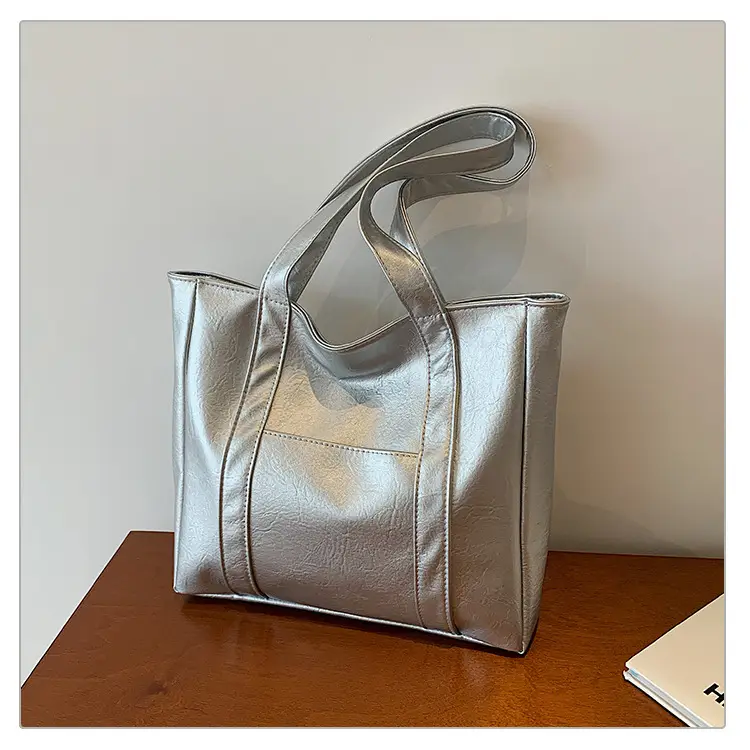 Korean Style Brown Leather Shoulder Bag Large Capacity — feature 30