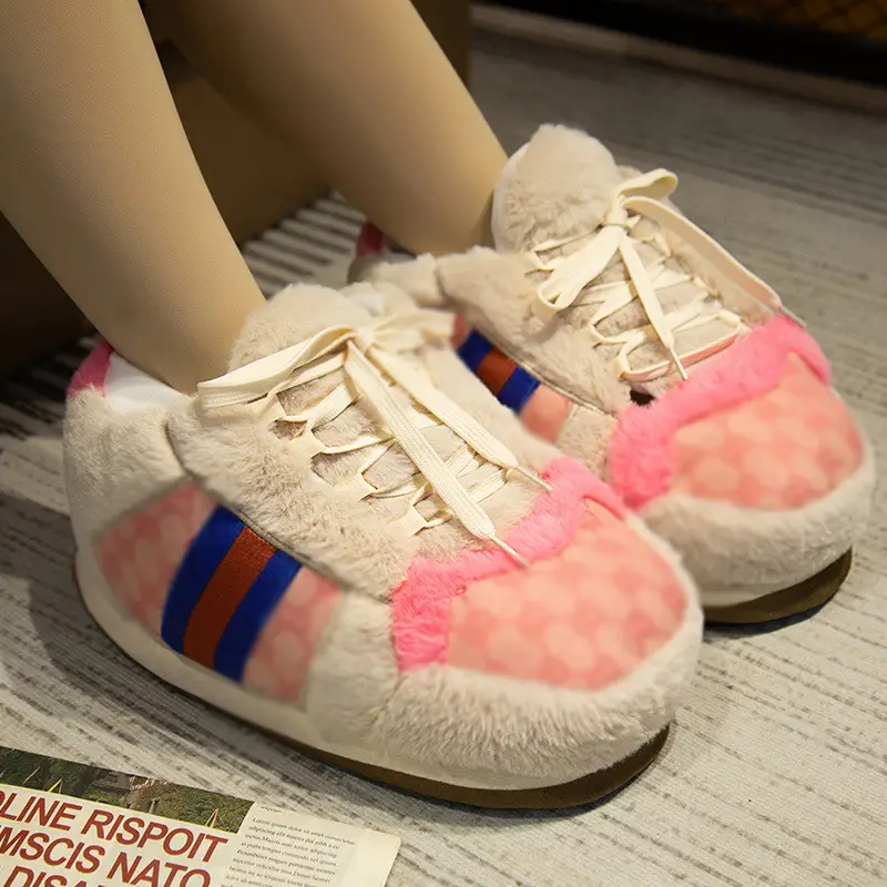 Tiktok Influencer-Style Prank Aj Cotton Shoes, Autumn and Winter Comfortable Couple Cotton Slippers, Warm Big-Toe Dirty Shoes Wholesale