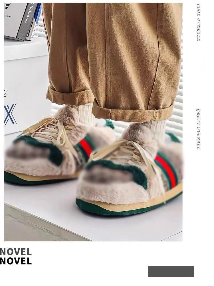 Tiktok Influencer-Style Prank Aj Cotton Shoes, Autumn and Winter Comfortable Couple Cotton Slippers, Warm Big-Toe Dirty Shoes Wholesale — feature 5