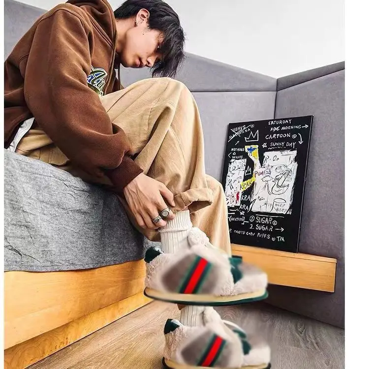 Tiktok Influencer-Style Prank Aj Cotton Shoes, Autumn and Winter Comfortable Couple Cotton Slippers, Warm Big-Toe Dirty Shoes Wholesale — feature 6