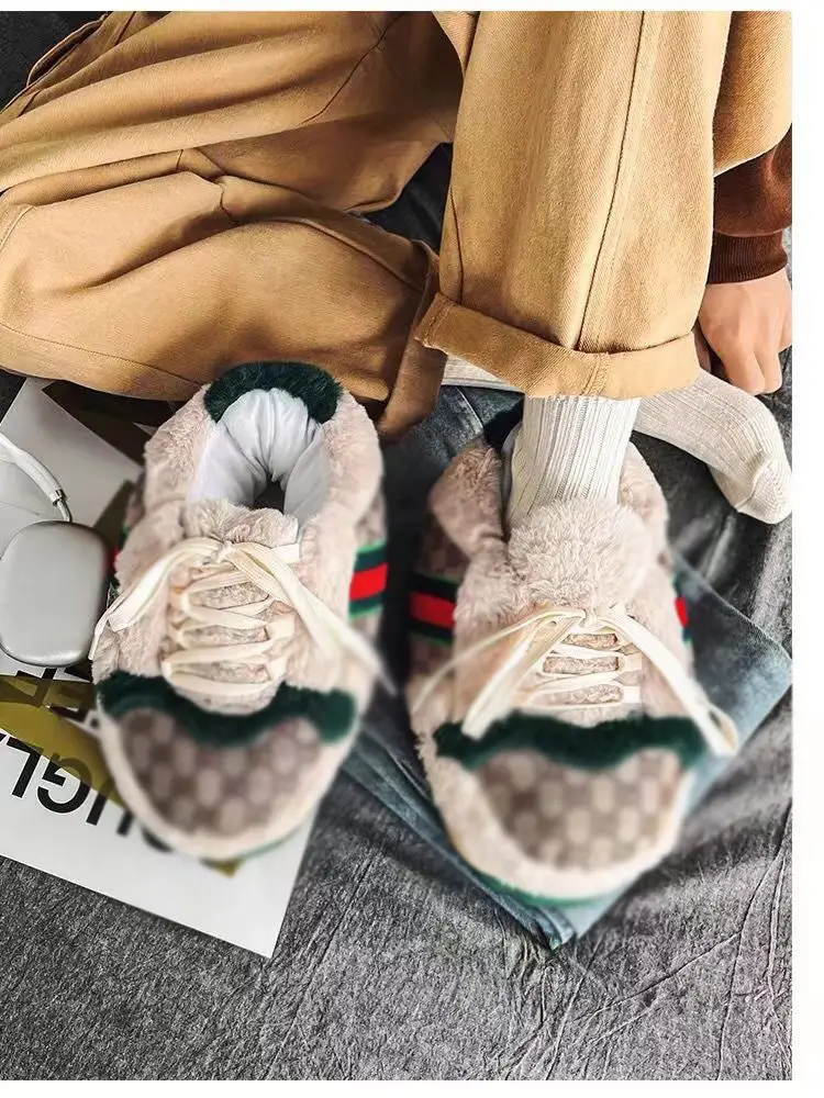 Tiktok Influencer-Style Prank Aj Cotton Shoes, Autumn and Winter Comfortable Couple Cotton Slippers, Warm Big-Toe Dirty Shoes Wholesale — feature 7