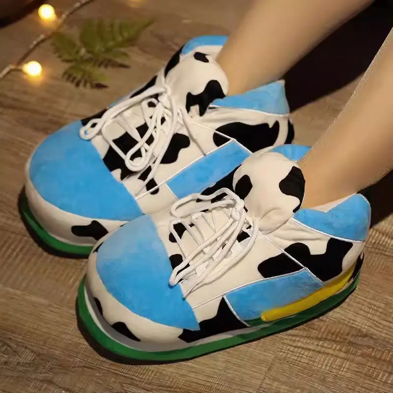 Tiktok Influencer-Style Prank Aj Cotton Shoes, Autumn and Winter Comfortable Couple Cotton Slippers, Warm Big-Toe Dirty Shoes Wholesale