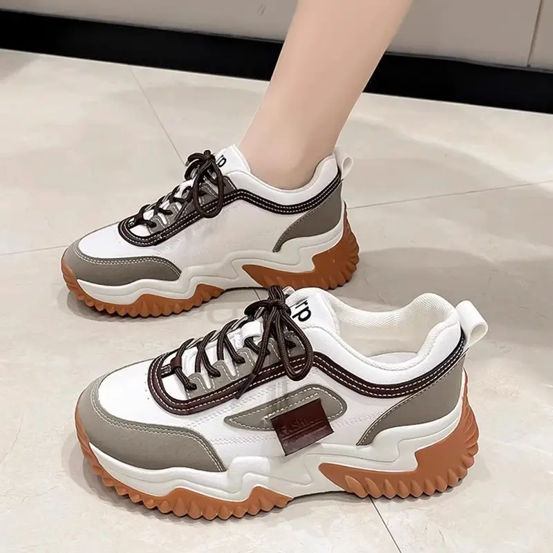 Women's Shoes 2025 Autumn New Women's Shoes Thick-Soled Breathable Dad Shoes Women's Casual Sports Shoes Popular Sneakers for Women - Image 4