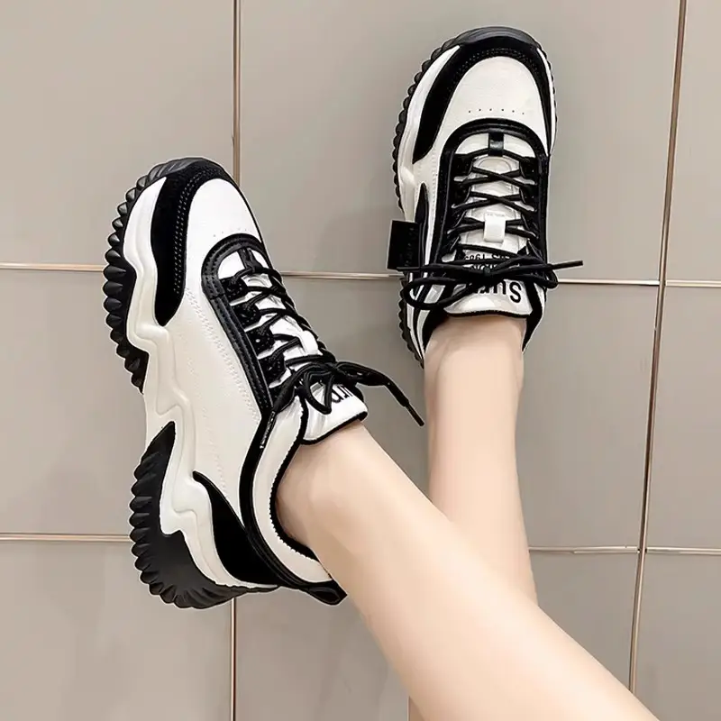 Women's Shoes 2025 Autumn New Women's Shoes Thick-Soled Breathable Dad Shoes Women's Casual Sports Shoes Popular Sneakers for Women - Image 5
