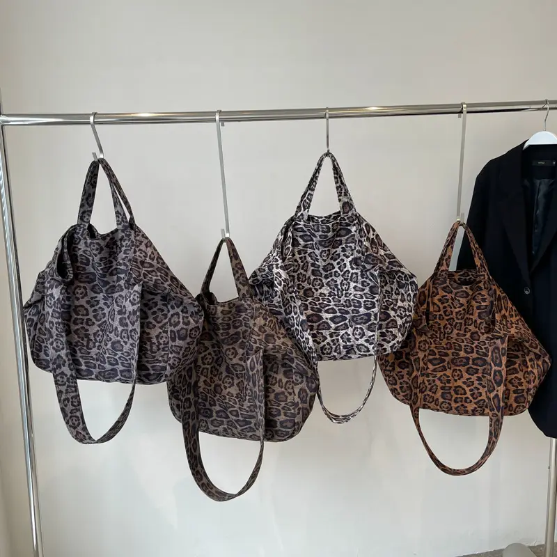 Leopard Print Satchel Bag for Women Large Capacity