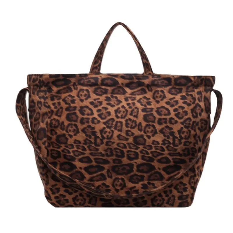 Leopard Print Satchel Bag for Women Large Capacity