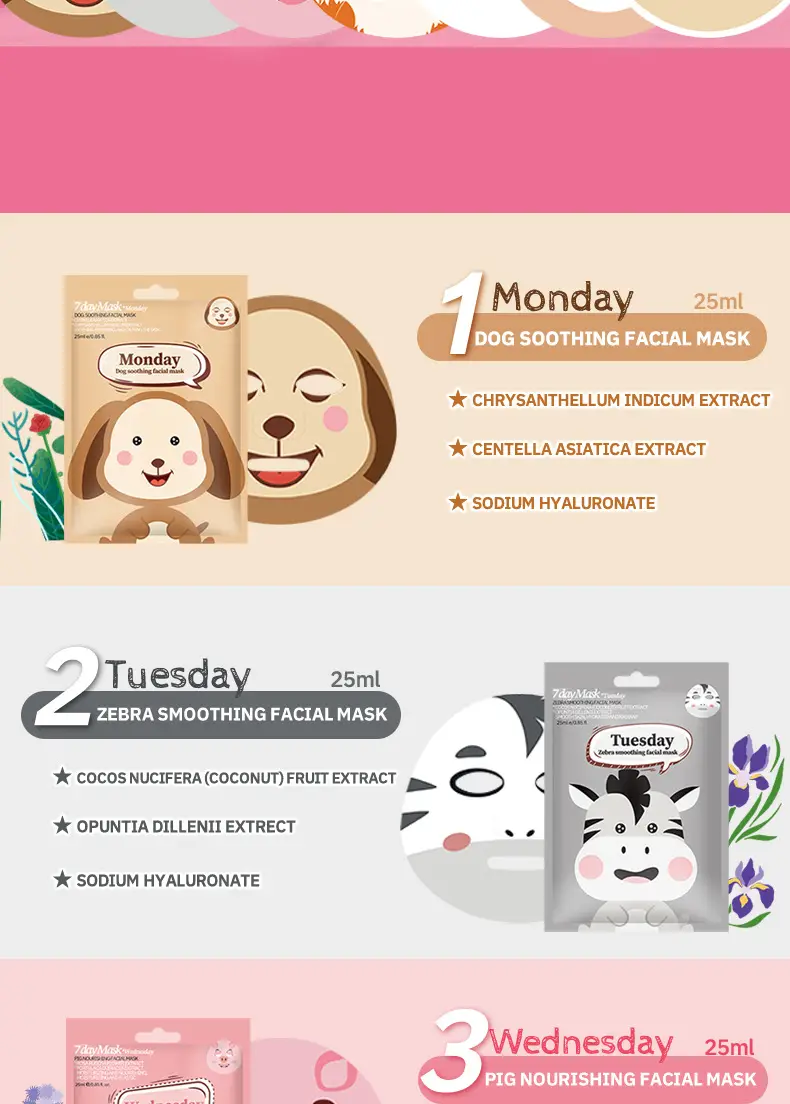 Cartoon Animal Facial Mask for Kids Wholesale — feature 3