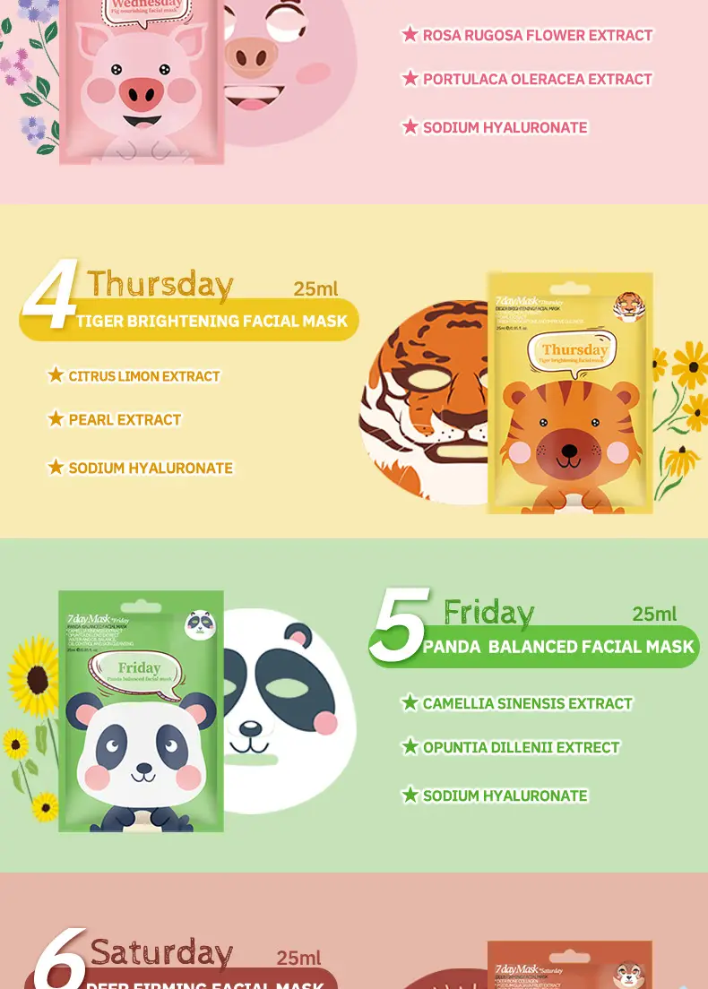 Cartoon Animal Facial Mask for Kids Wholesale — feature 4