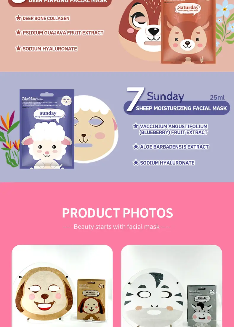 Cartoon Animal Facial Mask for Kids Wholesale — feature 5