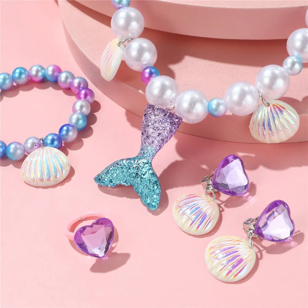 Children's Princess Jewelry Set with Mermaid Tail & Necklace — feature 10