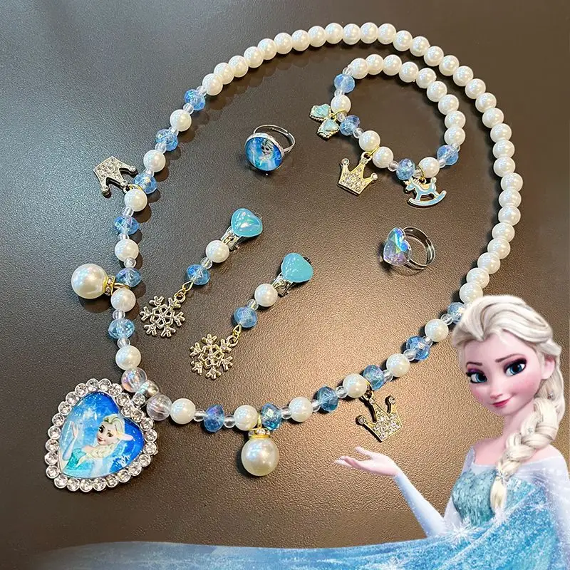Children's Princess Jewelry Set with Mermaid Tail & Necklace