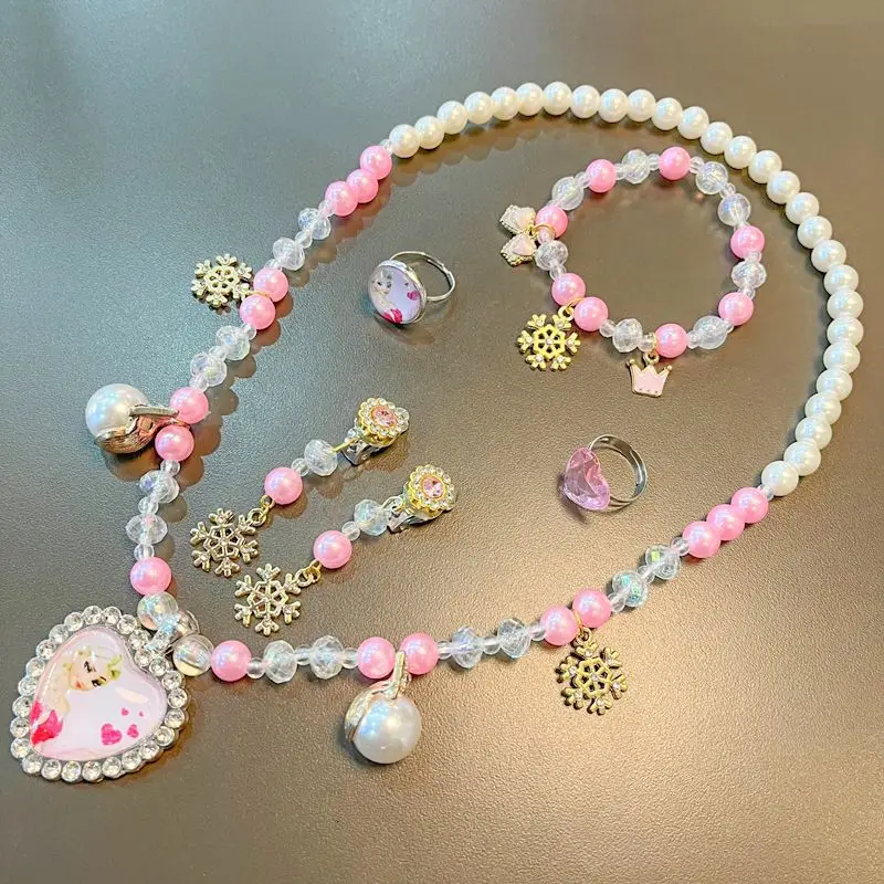 Children's Princess Jewelry Set with Mermaid Tail & Necklace