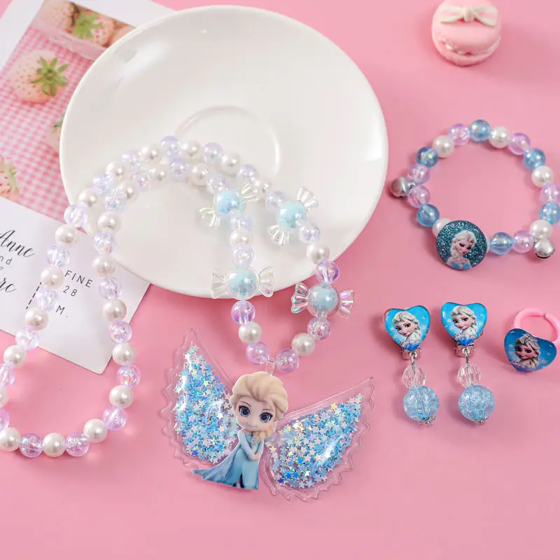 Children's Princess Jewelry Set with Mermaid Tail & Necklace