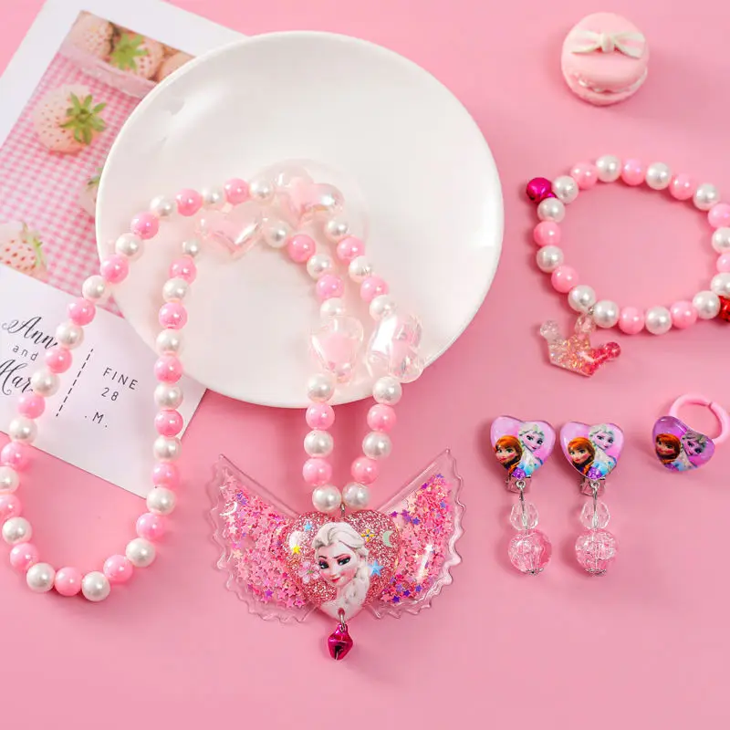 Children's Princess Jewelry Set with Mermaid Tail & Necklace