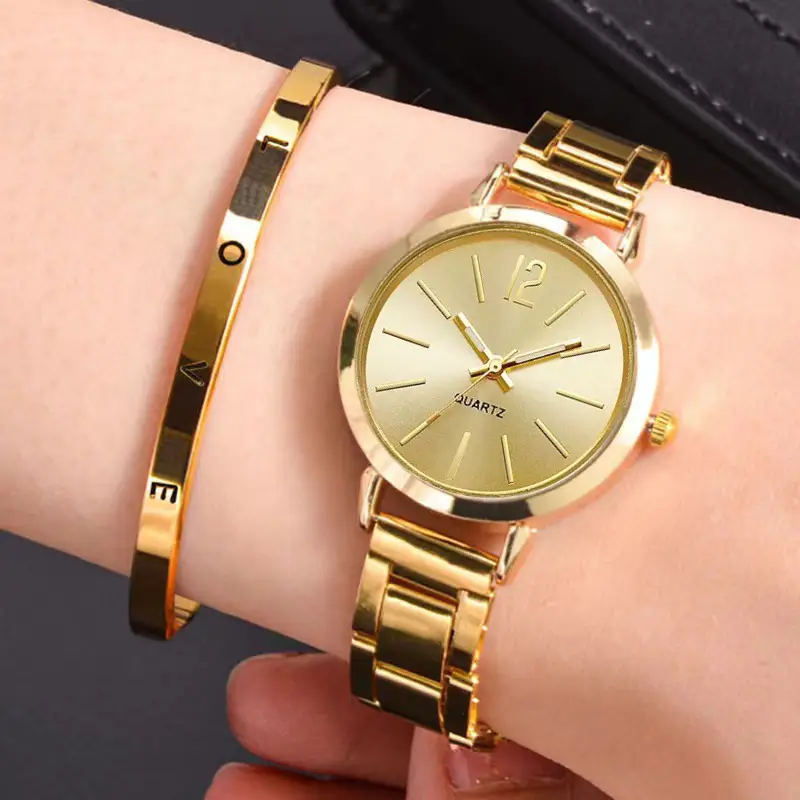 Foreign Trade Explosions Bracelet Watch Fashion Thin Narrow Strap Golden Steel Quartz Watch Women's Student Dial Fashion - Image 7
