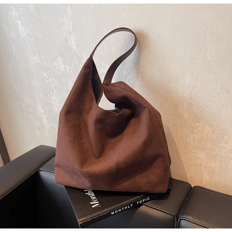 Women's Niche Suede Shoulder Bag Tan 2024