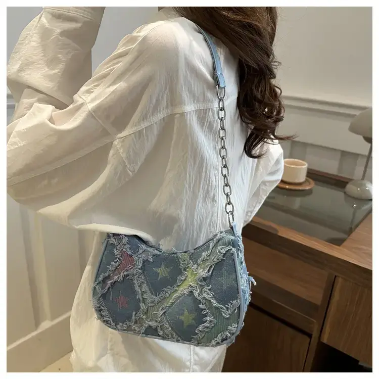Denim Crossbody Bag Women 2024 Autumn Winter Fashionable — feature 31
