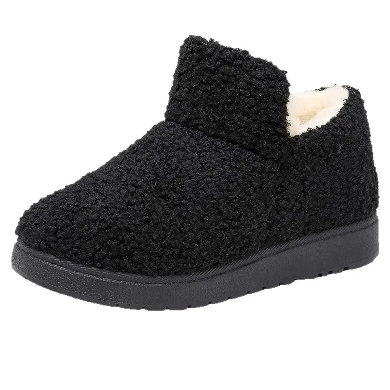 Snow Boots, New Winter Women's Cotton Shoes, Warm Boots for Outdoor Wear, Furry Shoes, One-Piece Drop Shipping, Soft Sole, Non-Slip, Slip-On - Image 7