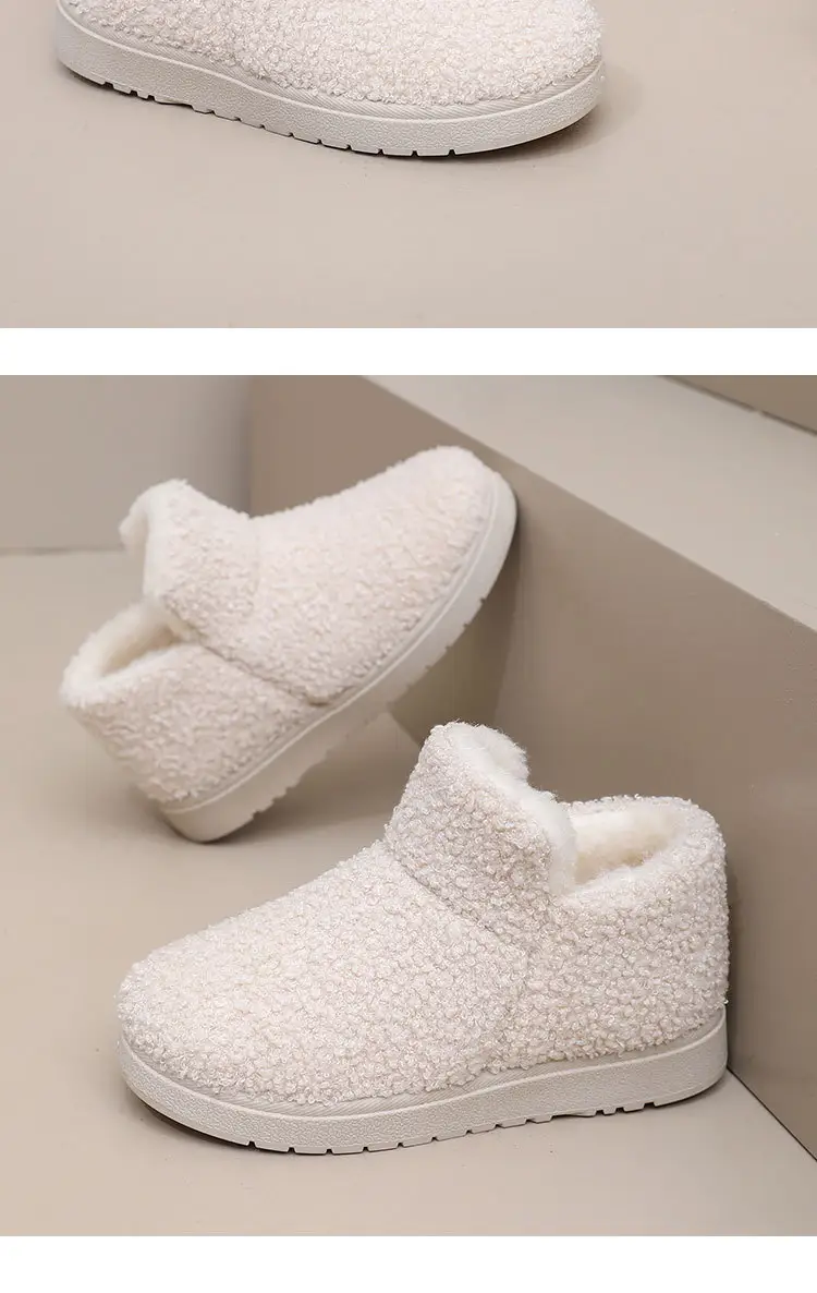 Snow Boots, New Winter Women's Cotton Shoes, Warm Boots for Outdoor Wear, Furry Shoes, One-Piece Drop Shipping, Soft Sole, Non-Slip, Slip-On — feature 17