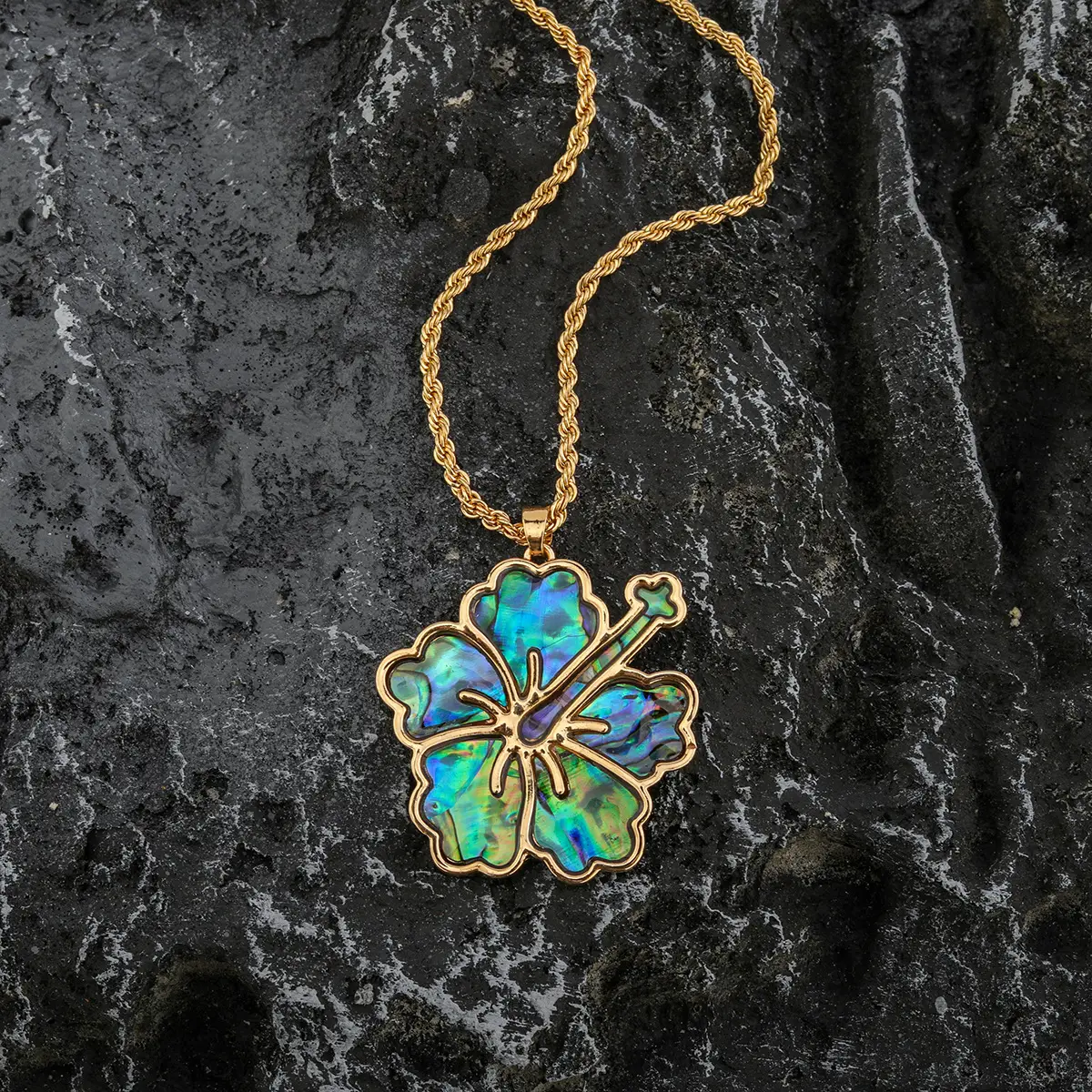 European American Cross Border Abalone Flower Necklace Women - Image 5