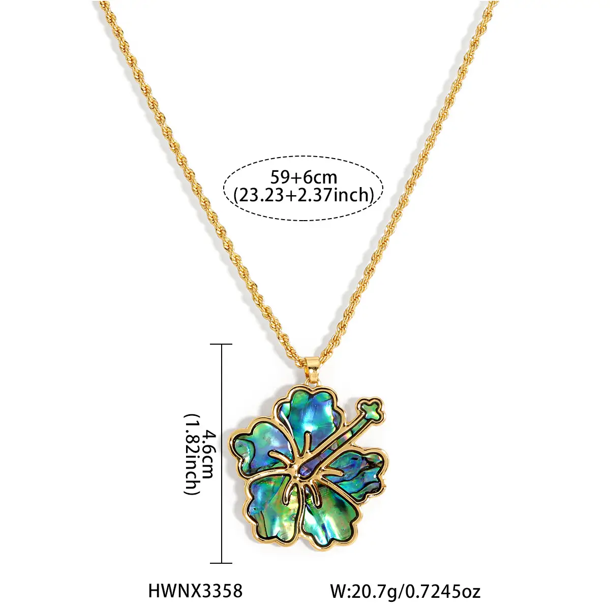 European American Cross Border Abalone Flower Necklace Women — feature 1