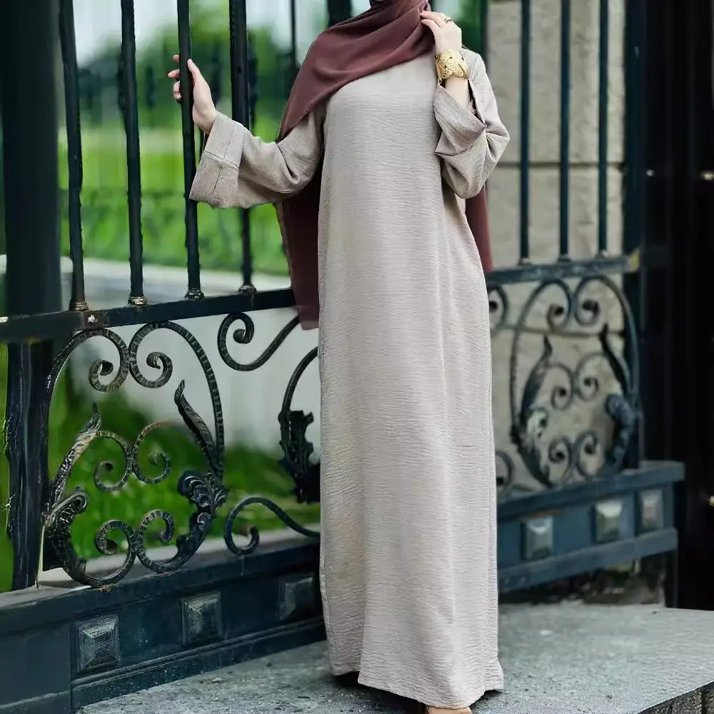 In-Stock Cross-Border Women's Clothing Aliexpress Amazon Turkey Solid Color Spring and Summer Dresses Wholesale from Manufacturers