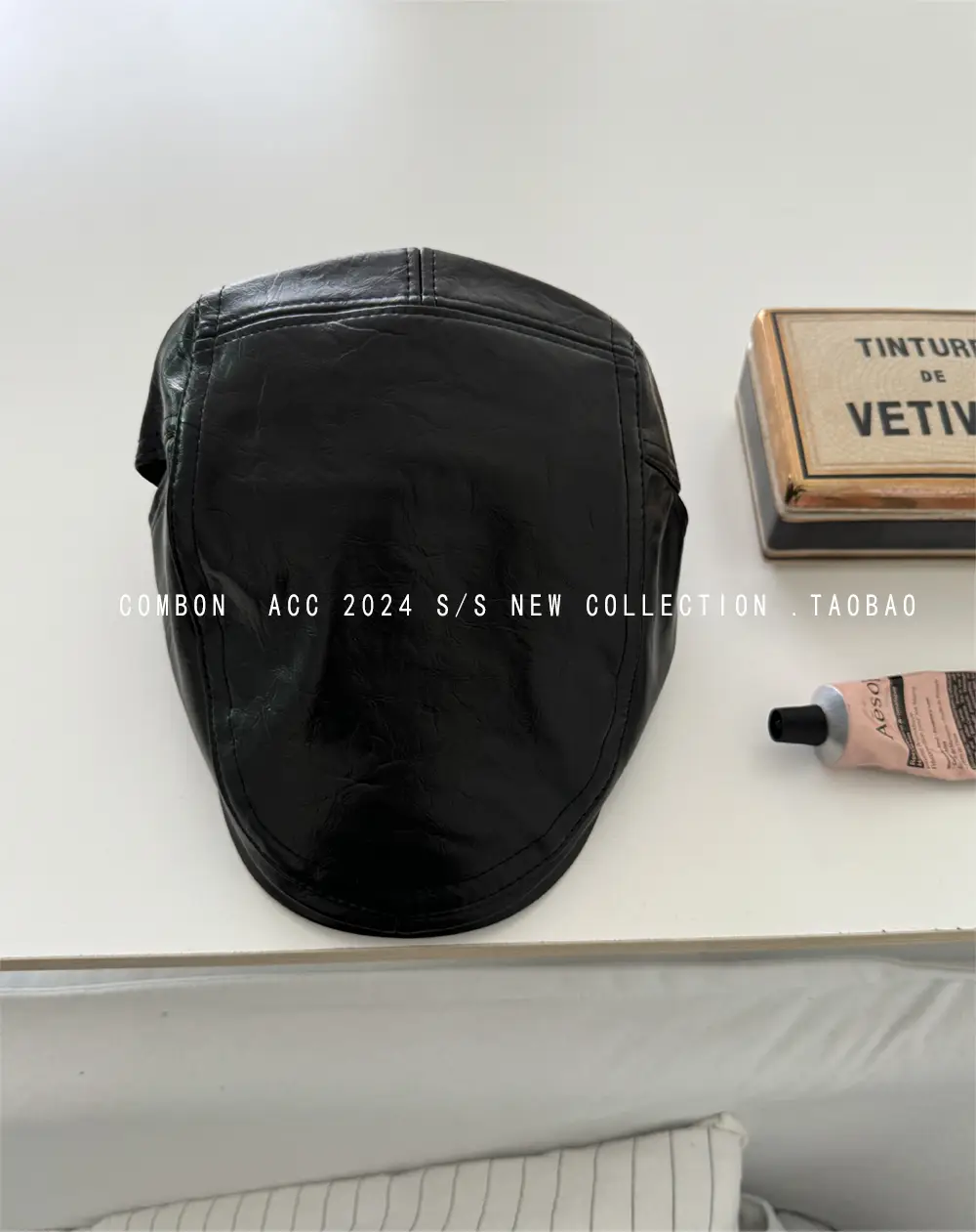 Old Leather Forward Hat for Men British Style - Image 2