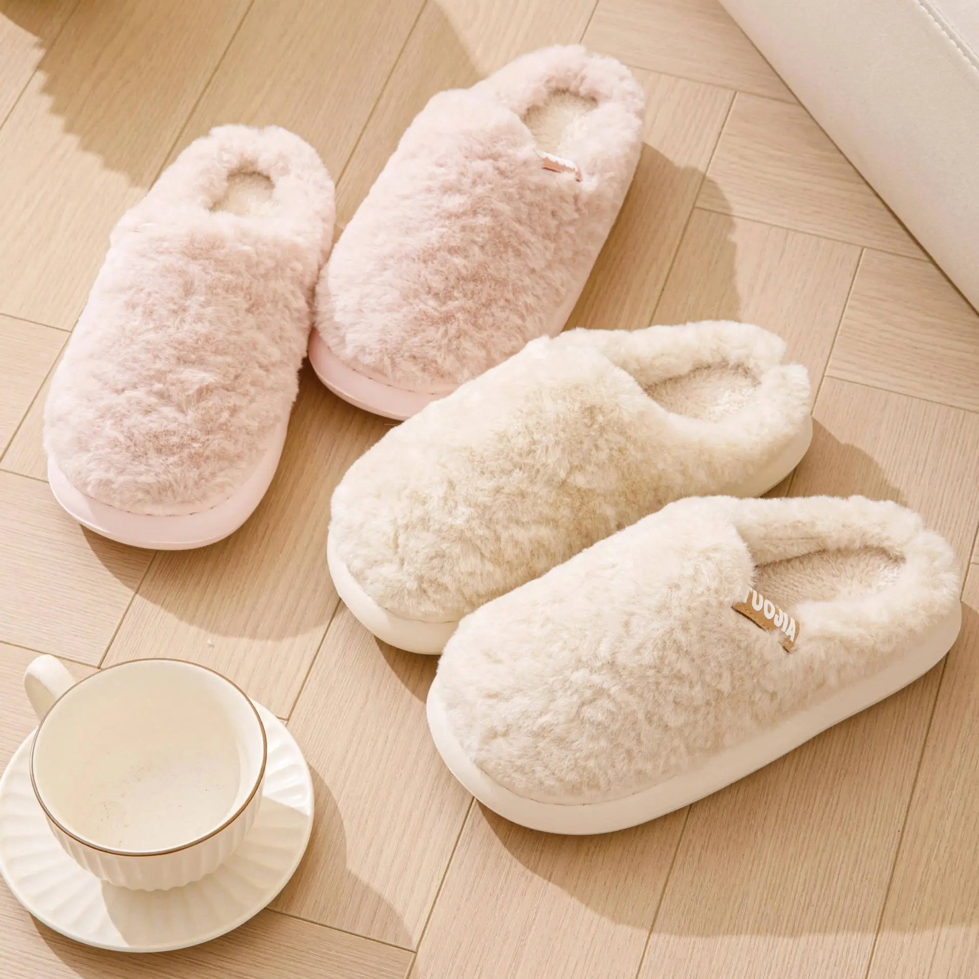 Winter Heart Slippers Velvet Warm Cotton Men's - Image 7
