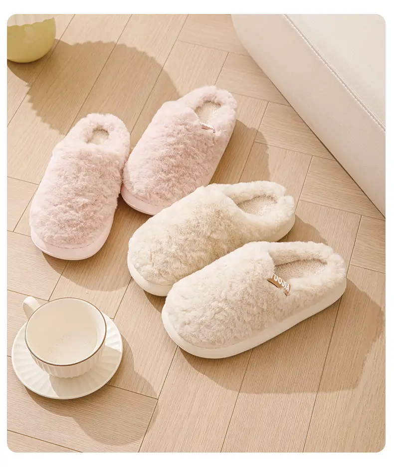 Winter Heart Slippers Velvet Warm Cotton Men's — feature 13