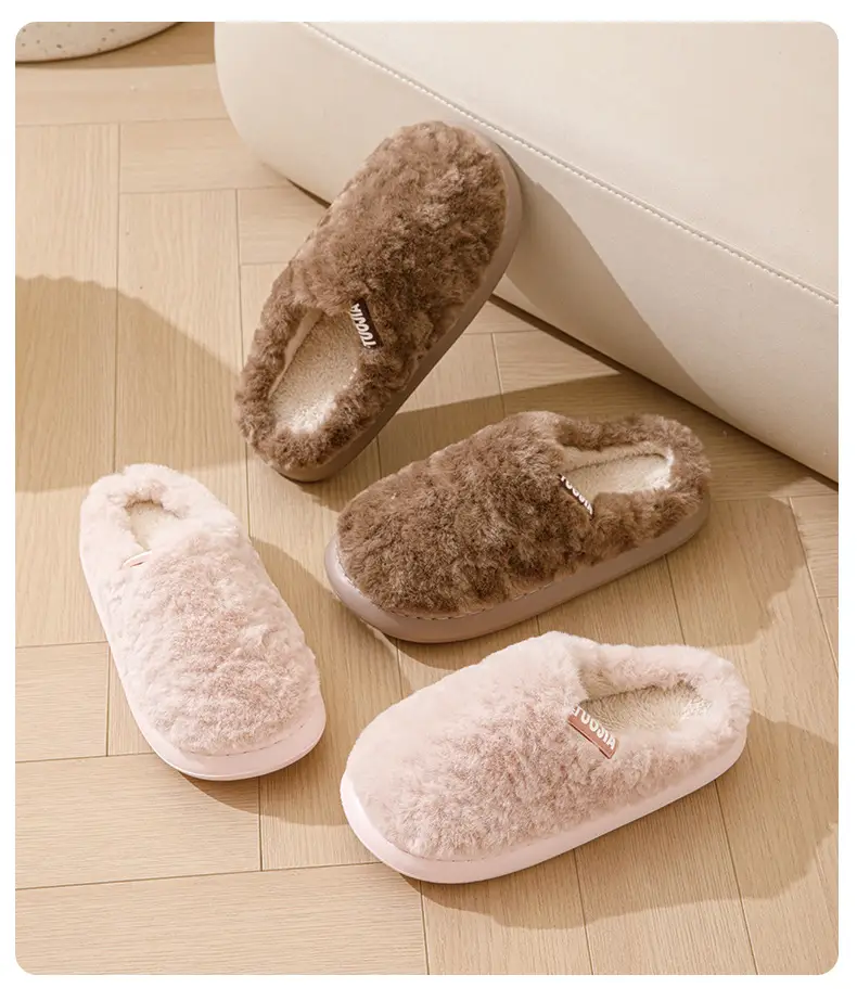 Winter Heart Slippers Velvet Warm Cotton Men's — feature 14