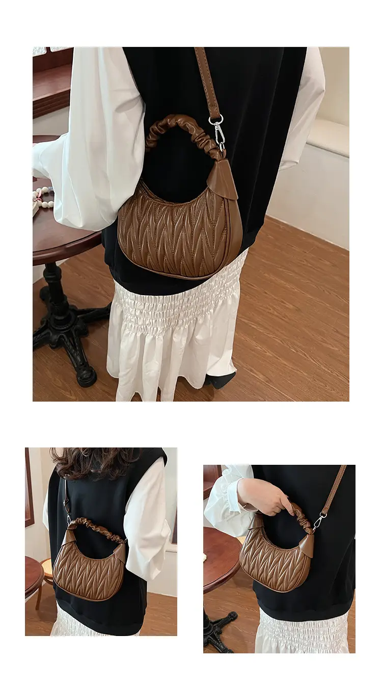 Pink Quilted Shoulder Bag for Women — feature 12