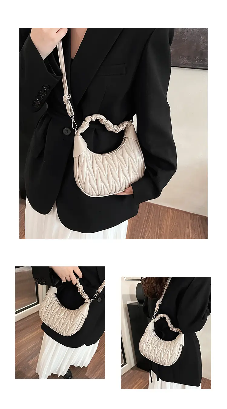Pink Quilted Shoulder Bag for Women — feature 15