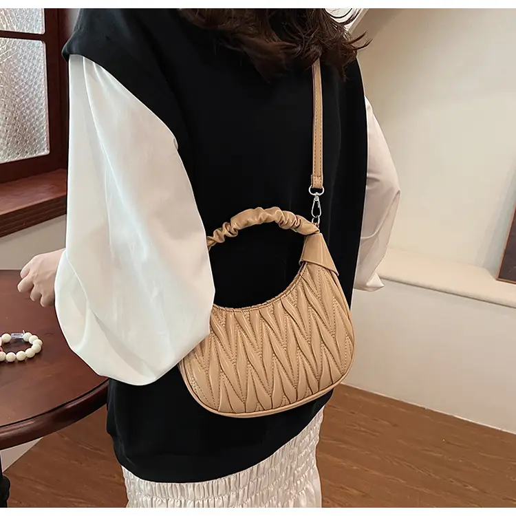 Pink Quilted Shoulder Bag for Women — feature 17