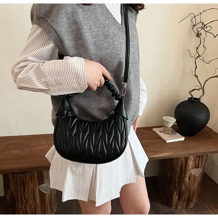 Pink Quilted Shoulder Bag for Women — feature 21