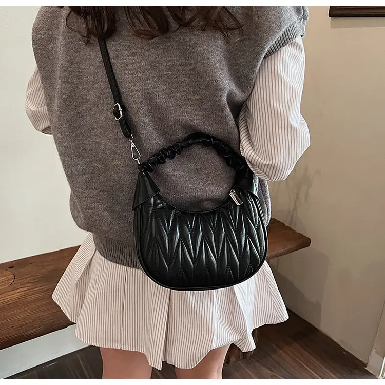 Pink Quilted Shoulder Bag for Women — feature 22