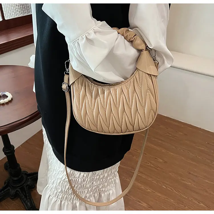 Pink Quilted Shoulder Bag for Women — feature 27
