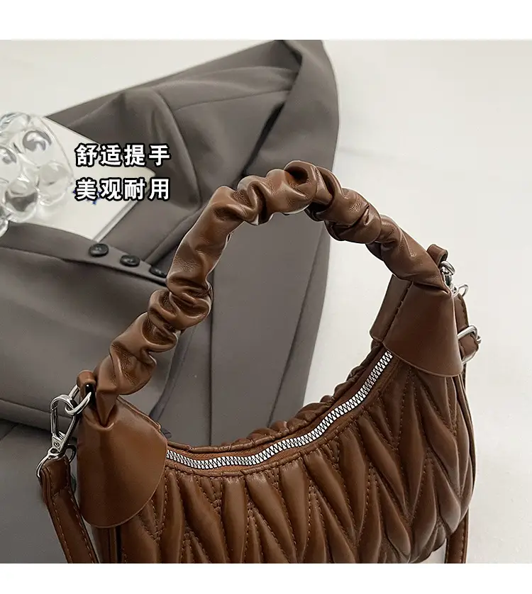 Pink Quilted Shoulder Bag for Women — feature 8