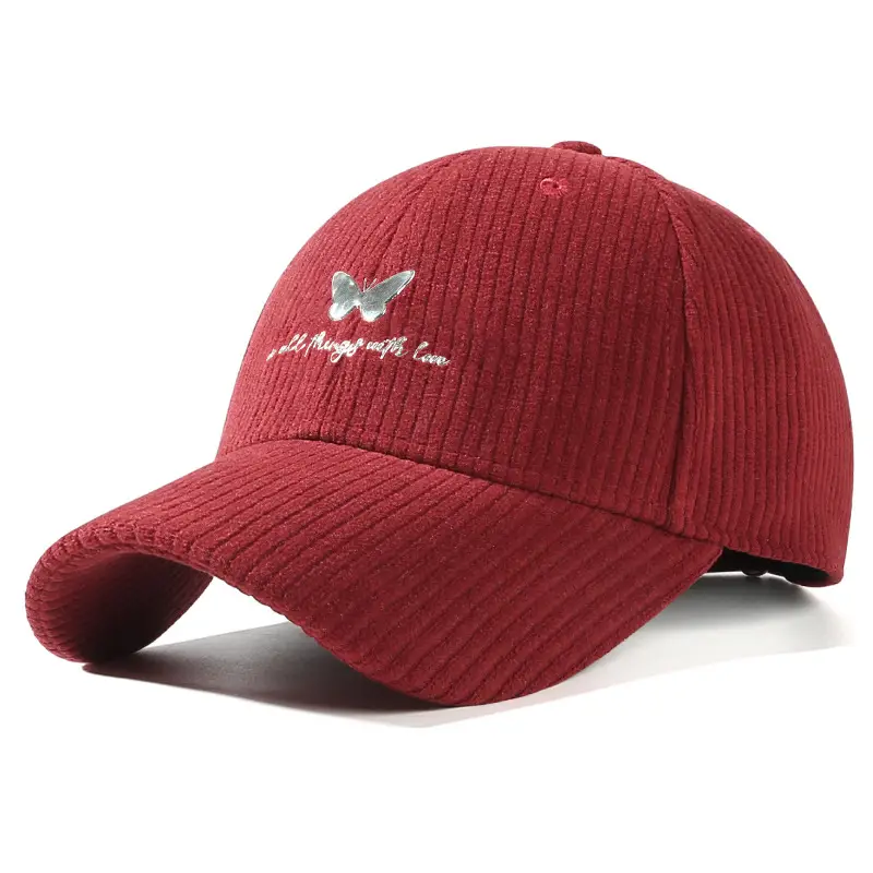 Women's Fleece Baseball Cap Beige Autumn Winter - Image 7
