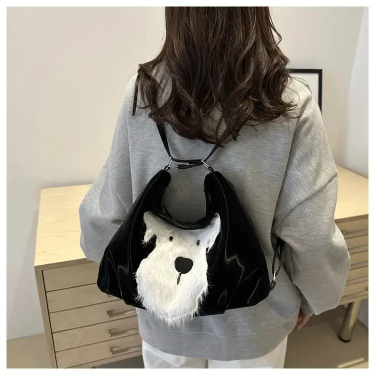 Women's One-Shoulder Faux Fur Backpack 2024 — feature 10