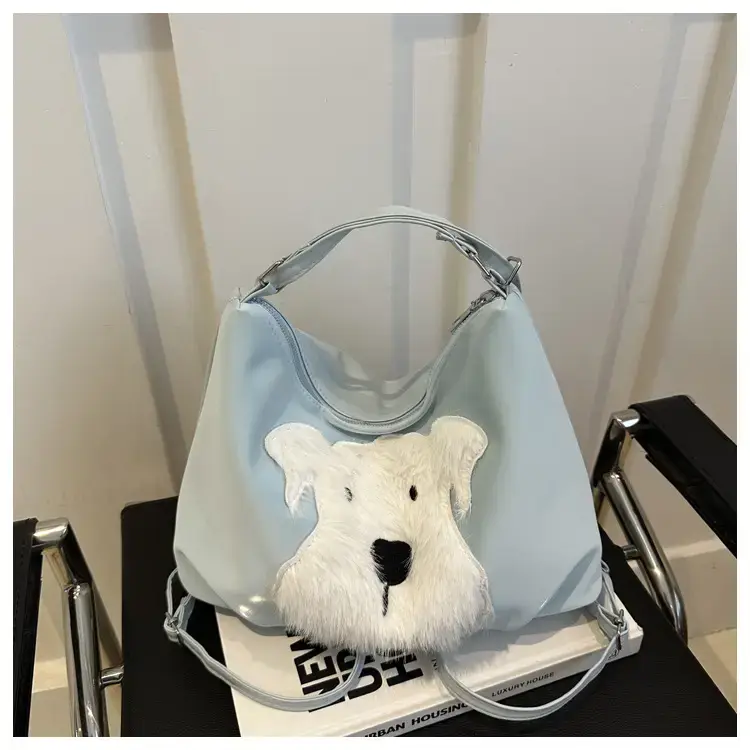 Women's One-Shoulder Faux Fur Backpack 2024 - Image 3