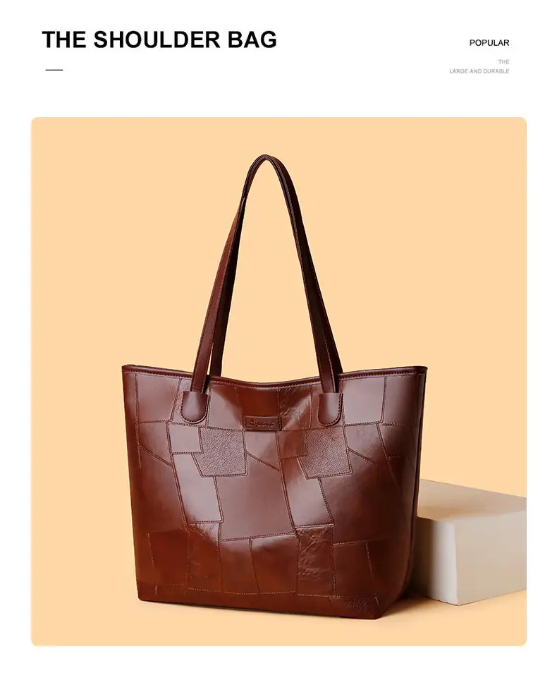Black Woven Women's Tote Bag Large Capacity Commuter — feature 13