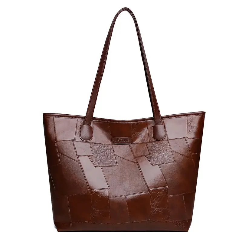 Black Woven Women's Tote Bag Large Capacity Commuter - Image 3