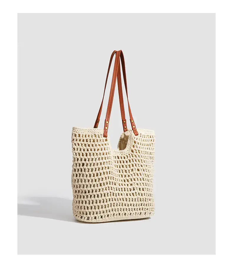 Women Woven Beach Tote Bag Large Capacity Shoulder Bag — feature 18