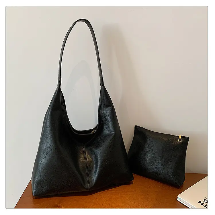 Brown Leather Tote Bag for Women, Large Capacity, Retro Design — feature 27