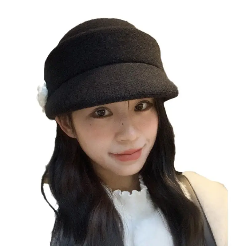 Alpaca Fleece Flower Hat for Women Winter Casual - Image 10