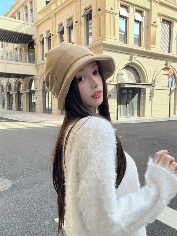 Japanese Fisherman Hat Women Duck Tongue Square Face All-match — feature 10