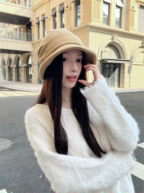Japanese Fisherman Hat Women Duck Tongue Square Face All-match — feature 11