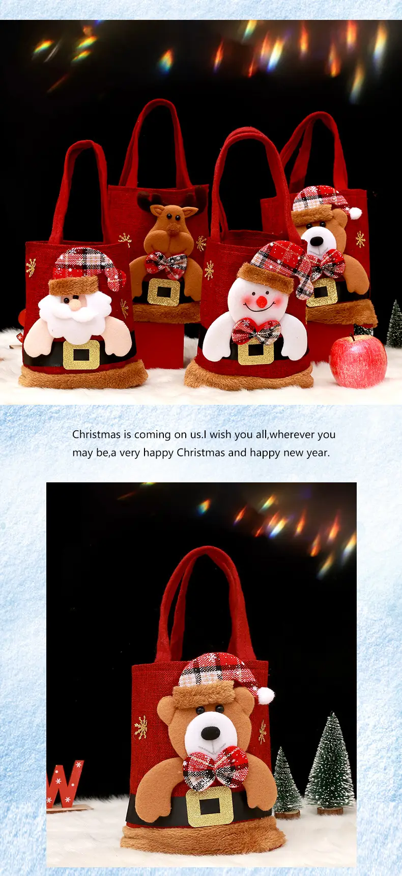 Cross-Border Santa Apple Candy Bag for Kids Christmas Gift — feature 8