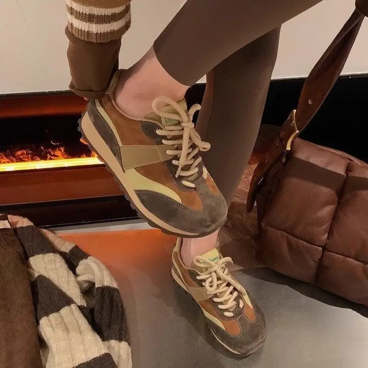 Women's Vintage German Training Shoes 2024 Autumn
